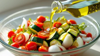 légumes dans le saladier