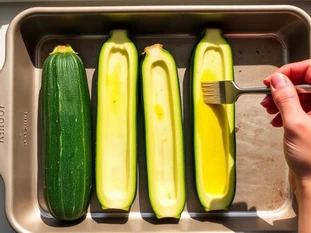 légumes enduits au pinceau