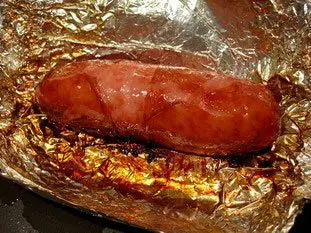 saucisse cuite au four