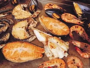 poissons, crustacés et coquillages