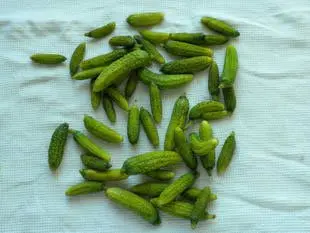 Cornichons au vinaigre : Étape 1