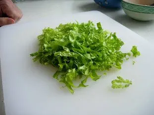 Chiffonnade de salade : Étape 6