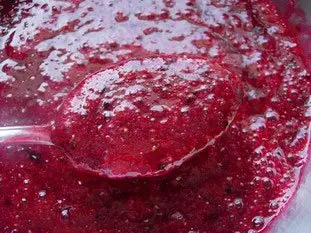 Coulis de cassis : Étape 2
