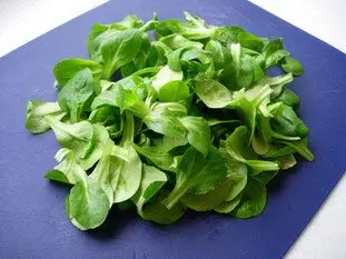 Saumon grillé à la crème de mâche : Étape 1