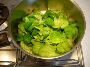 Saumon grillé à la crème de mâche : Étape 4