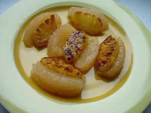 Chaud-froid de pamplemousse-ananas, crème au citron vert : Étape 7