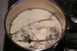 Glace à la vanille : Étape 1