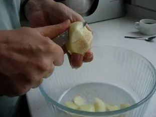 Salade de pêches à la menthe : Étape 4