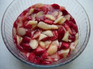 Salade de pêches à la menthe : Étape 7