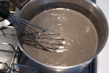 Flan au sésame noir : Étape 3