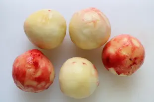 Pêches blanches en mojito : Étape 5