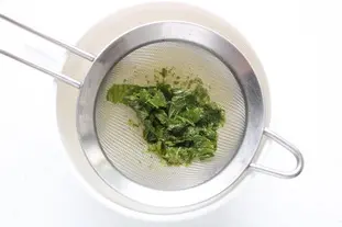 Pêches blanches en mojito : Étape 3