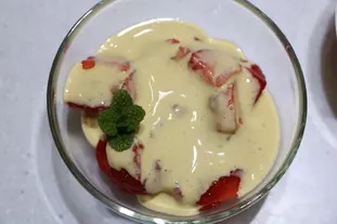 Brunoise de fraises et sabayon moelleux