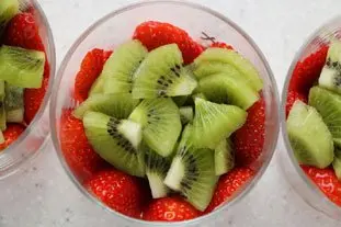 Verrines fraises-kiwis crème de mascarpone : Étape 7