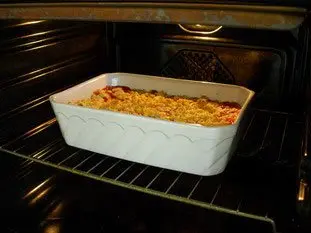 Crumble fraise-rhubarbe : Étape 5