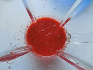 Sorbet fraise : Étape 2