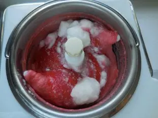 Sorbet fraise : Étape 7