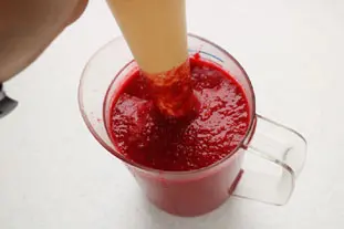 Sorbet framboises : Étape 1