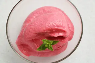 Sorbet framboises : Étape 9