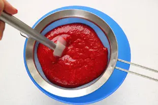 Sorbet framboises : Étape 2