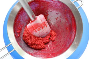 Sorbet framboises : Étape 3