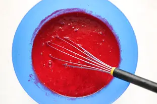 Sorbet framboises : Étape 5