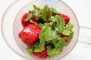 Sorbet fraises et menthe : Étape 2