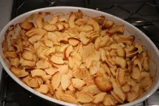 Gratin de pommes fruits aux amandes