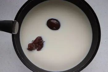 Riz au lait aux châtaignes et poires pochées : Étape 3