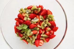 Salade fraises et kiwi : Étape 3