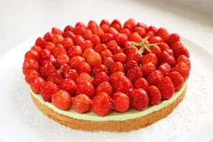 Tarte bretonne fraises et verveine