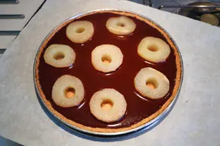 Tarte poires et chocolat, note de menthe : Étape 13