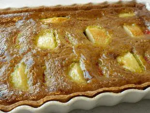 Tarte poires-pamplemousses-pistache
