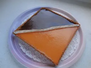 Tarte bicolore chocolat-orange