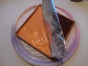 Tarte bicolore chocolat-orange : Étape 10