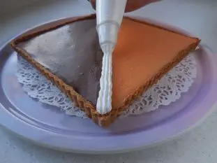 Tarte bicolore chocolat-orange : Étape 14