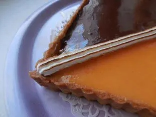 Tarte bicolore chocolat-orange : Étape 16