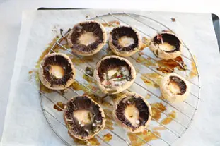 Champignons gratinés : Étape 12