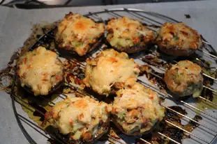 Champignons gratinés : Étape 14