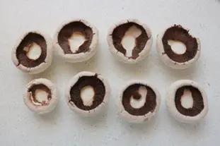 Champignons gratinés : Étape 2