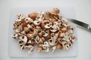 Champignons à la bourguignonne : Étape 1