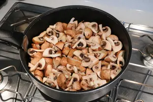 Champignons à la bourguignonne : Étape 4