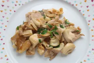 Poêlée de pleurotes sautées