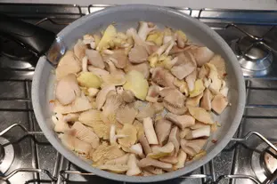 Poêlée de pleurotes sautées : Étape 4