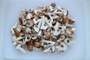 Champignons à la grecque : Étape 1