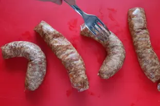 Rougail saucisses : Étape 1
