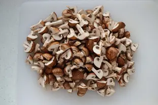 Champignons laqués et riz blanc : Étape 1