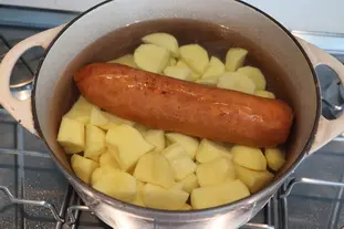 Saucisse et purée fumées : Étape 3