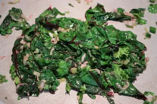 Polenta aux fanes de betteraves : Étape 6