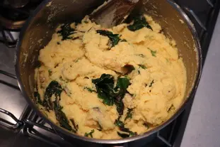 Polenta aux fanes de betteraves : Étape 8